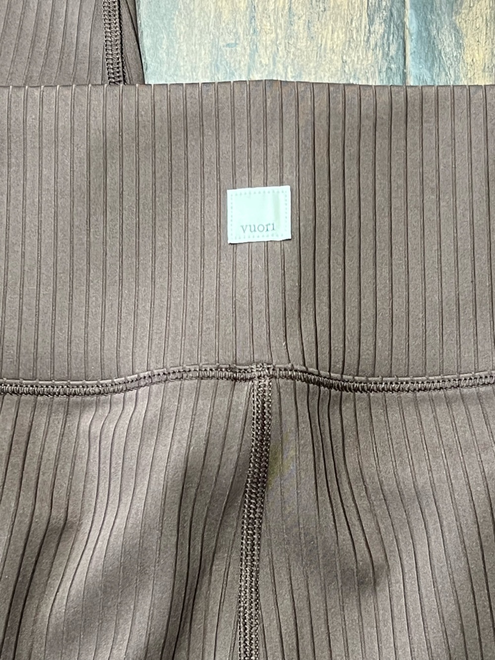 Vuori Inversion Rib Legging 7/8 Ankle Length Stretch Active Java Brown Small - Picture 3 of 10